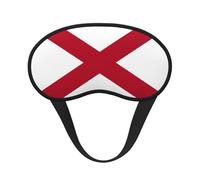 Alabama State Flag Print Black Out Eye Mask for Sleeping Airplane, Sleep Mask Polyester for Home and Travel