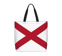 Alabama State Flag Print Eco-Friendly Lightweight Tote Crossbody Fashionable Handbag Reusable Travel Work