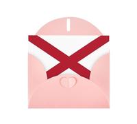 Alabama State Flag Print Greeting card Blank card with envelope,Unique Designs for Festivals Invitations