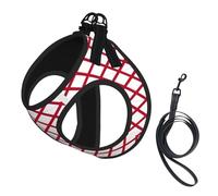 Alabama State Flag Print Step in Dog Harness and Leash Set,Adjustable Reflective Harness for Small Dogs Cats