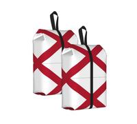 Alabama State Flag Print Trainer Bag Portable Boot Bag with Zipper Closure Storage Pouch for Travel Home-2pcs