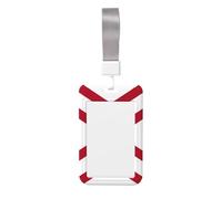 Alabama State Flag Printed Card Badge Holder with Neck Strap, Vertical Cards Holder Anti-Scratch and Easy-Scan, for Office, School