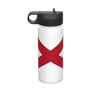 Alabama State Flag Printing The Print 18 Oz Stainless Steel Sports Insulated Kettle with Lid for Adult Men Women