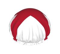 Alabama State Flag Reusable Shower Cap for Women, Double Waterproof Layers Bath Hat, Hair Treatment Essentials