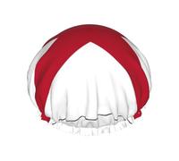 Alabama State Flag Shower Caps For Women, Elastic And Reusable Bath Caps, Double Waterproof Layers Shower Cap, Bathing Shower Caps