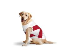 Alabama State Flag Soft Cotton T-Shirt Vest For Large Dogs, Print Pet Clothes Breathable Pet Pullover Tee Sleeveless Sweatshirt (3xl-5xl)