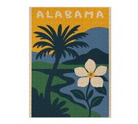 Alabama State Illustration with Palm Tree Jigsaw Puzzle, 500 Piece
