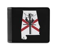 Alabama State Lineman Men's Bifold Wallet Slim Cash Card Holder Leather Purse