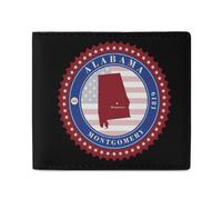 Alabama State Logo Bifold Wallet for Women Men Personalized Coin Purse Card Case Holder Pocket Wallet