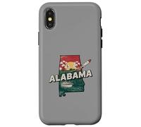 Alabama State Map Road Trip Montgomery Mobile Tuscaloosa Case for iPhone X/XS