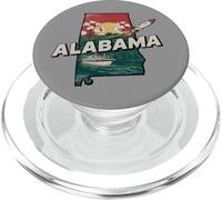 Alabama State Map Road Trip Montgomery Mobile Tuscaloosa PopSockets PopGrip for MagSafe
