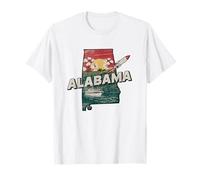 Alabama State Map Road Trip Montgomery Mobile Tuscaloosa T-Shirt