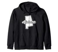 Alabama State Pride Graphic Southern Charm Zip Hoodie