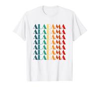 Alabama State Retro Colors Value Graphic T-Shirt, Men, White, M
