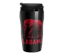 Alabama States ElephantCute Coffee Cups with Lids Reusable Hot and Cold Drink Travel Mug Insulated Plastic Tumblers