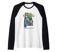 Alabama The Heart of Dixie Vintage Southern Style Heritage Raglan Baseball Tee