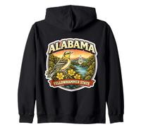 Alabama The Yellowhammer State Souvenir Visitor Memorabilia Zip Hoodie