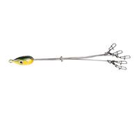 Alabama Umbrella Rig 5 Arm Premium Fishing Lure Jig Head with Snap Swivels Metal Plastic Construction for Freshwater Anglers 21cm Length (3 Size)
