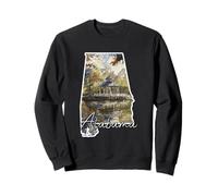 Alabama Watercolor Gazebo Nature Scene Southern Pride Sweatshirt