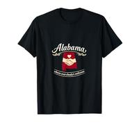 Alabama Where Everybodys Welcome Map Heart Handshake Design T-Shirt