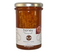 Alabasinis Greek Honey with Honeycomb - Raw, Unfiltered & 100% Natural - Artisan Honey from Greece with Edible Honeycomb - 400gr