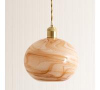 ValueLights Sookie Alabaster Marble Effect Glass Pendant Lamp Shade