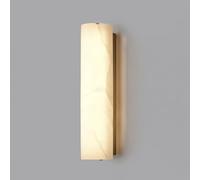 Alabaster Wall Sconce-18W Cylinder Natural Marble Wall Light Hardwired 3000K LED Modern Alabaster Sconces Wall Mount Vanity Lighting Fixtures Spain Marble Stone Wall Lamps For Dining Room, Living Room
