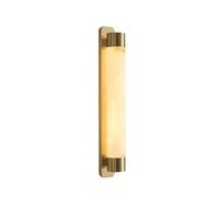 Alabaster Wall Sconce-25.98IN Cylinder Bathroom Vanity Lights Modern Mirror Front Wall Lights Spanish Marble Alabaster Wall Lamps Luxury 3000K LED Hardwired Marble Stone Sconce Lamp For Hallway Porch