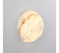 Alabaster Wall Sconce With Semi-Circle Natural Alabaster Wall Lights Modern Bathroom Vanity Sconces Lighting Fixtures 3000K LED Marble Stone Hardwired Wall Lamp For Staircase Foyer Bedroom Marble Lamp