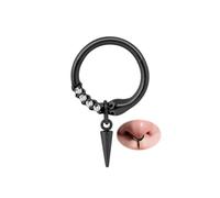 ALACLO Dangle Septum Rings, 316L Surgical Steel Snake Nose Rings for Women Men, 16G 8mm Tragus, Helix, Rook, Daith, Cartilage Earrings Piercing Jewelry, 16 gauge(1.2mm)-8mm, Stainless Steel, cubic