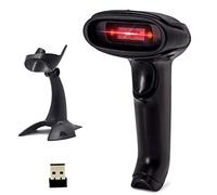 Alacrity 2D QR Wireless Barcode Scanner with Stand, 2.4GHz Wireless & Wired USB Hands Free Barcode Reader for Industry, Retail, Logistics, Warehouses, 2040DA.