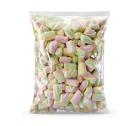 Aladdin 1kg Mixed Rainbow Twist Marshmallows, Bulk Sharing Bag | Soft and Fluffy Multi-Coloured Mallows for Hot Chocolate, Baking and Party Bags