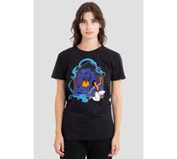 Aladdin And The Magic Lamp At The Cave Of Wonders T-Shirt, Black Disney Black S