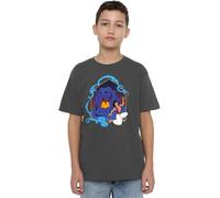 Aladdin and The Magic Lamp at The Cave of Wonders Unisex Kids T Shirt, Charcoal, 7-8 Years