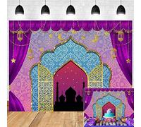 Aladdin Backdrop Photography Vinyl 8x6ft Photo Booth Studio Props Princess Baby Shower Arabian Moroccan Nights Birthday Party Magic Genie Indian Luxurious Photo Background