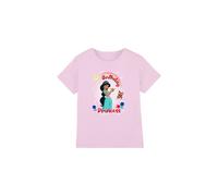 Aladdin Birthday Princess With Jasmine & Abu Kids T-Shirt Pink | Size: 5-6 Years Aladdin Pink 5-6 Years