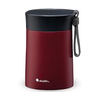 Aladdin Bistro Thermavac Stainless Steel Food Jar 0.4L Burgundy Red - Keeps hot or cold for 5.5 Hours - Double Wall Vacuum Insulation- Leakproof Lunch Container - Dishwasher Safe - BPA-Free
