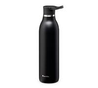 Aladdin CityLoop Insulated Flask 0.6L Lava Black | Vacuum insulated thermal bottle, non-slip powder coating, practical finger strap, for on the go