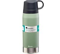 Aladdin CityPark Thermavac Double Cup Stainless Steel Thermos Flask 1.1 LT Khaki 1.1 LT