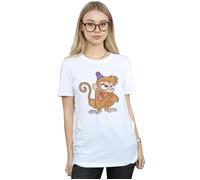 Aladdin Classic Angry Abu Cotton Boyfriend T-Shirt Disney White S