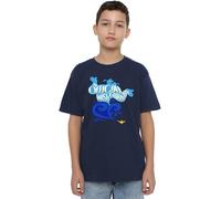 Aladdin Disney Boys Official Wish Granter, The Genie Unisex Kids T-Shirt, Navy, 7-8 Years UK