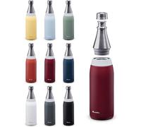 Aladdin Fresco Thermavac Stainless Steel Water Bottle 0.6L Burgundy Red - Leakproof - Keeps Cold for 10 Hours - BPA-Free - Dishwasher Safe -