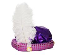 Aladdin Hat - Aladdin Costume Hat, Headband For Men Sultan, Adult Aladdin Turban With Feathers, Helmet Of The Thousand And One Nights, Themed Costume Accessory, Adjustable Magic Hat