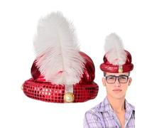 Aladdin Hut Herren-Aladdin Hut Adult Aladdin Turban with Spring Pearl-Shiny Searin Design for Role Play Games