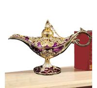 Aladdin Lamp - Vintage Wishing Lamp, Arabian Trinket Box | Classic Metal Craft Decorative Lamp, Retro Geniee Lamp Ornament, Antique Wishing Lamp for Home Wedding Partyy Tabletop, Arabian Nights Decor