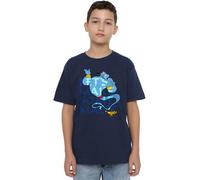 Aladdin Let's Make Some Magic with The Genie Unisex Kids T Shirt, Navy, 5-6 Years