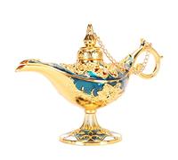 Aladdin Magic Genie Lamp, Topyond Zinc Alloy Halloween Genie Lights, Vintage Home Peacock Decor, Halloween & Christmas Gifts, Legend Wishing Light