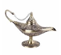 Aladdin Magic Genie Lamps, Vintage Magical Legend Aladdin's Genie Lamp Wishing Lamp Arabian Costume Props Table Decor for Home Wedding Party(Bronze)