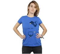Aladdin Movie Genie Blue Face Cotton T-Shirt Disney Blue XXL