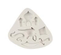Aladdin Myth Themed Silicone Molds Aladdin Lamp Castle Teapot Sword Fondant Mold for Cake Decoration Chocolate Cupcake Topper Candy Sugar Craft Polymer Clay Gum Paste